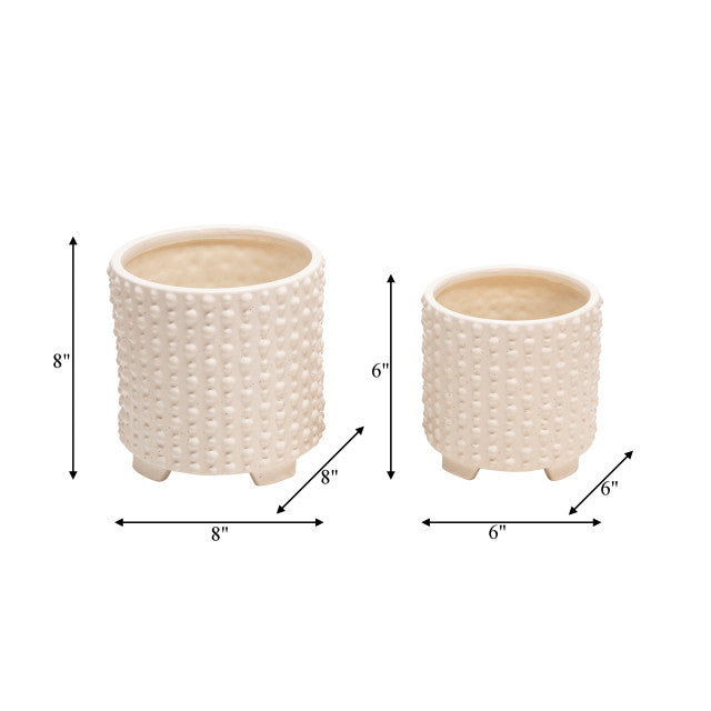 Abstrakte Dots Footed Planter 8x8