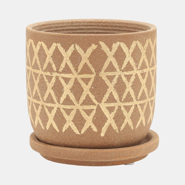 Zeitgenössischer Criss Cross Planter 4.5x4.5