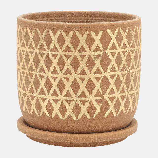Zeitgenössischer Criss Cross Planter 8x8