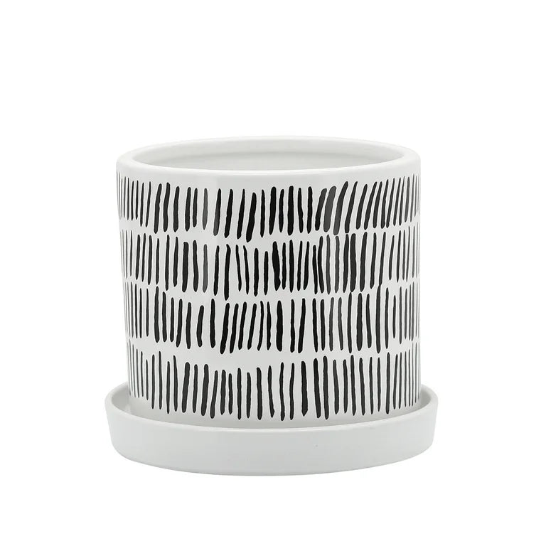Tribal Planter mit Saucer 8x8