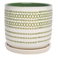 Olive & Cream Planter W / Saucer 5x5