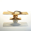 Rock Rectangle Kuchenstand Gold