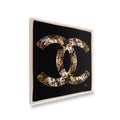 Gerahmter Chanel Bijoux Schal schwarz in 36 von 36 Shadowbox