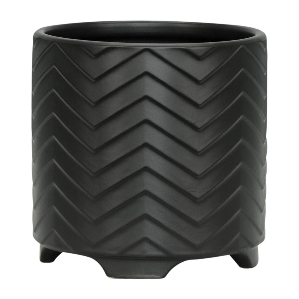Chevron Matte Schwarzfußpflanzer 6x6