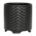 Chevron Matte Schwarzfußpflanzer 6x6
