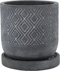 Zement Diamond Planters W / Sauce 5x5
