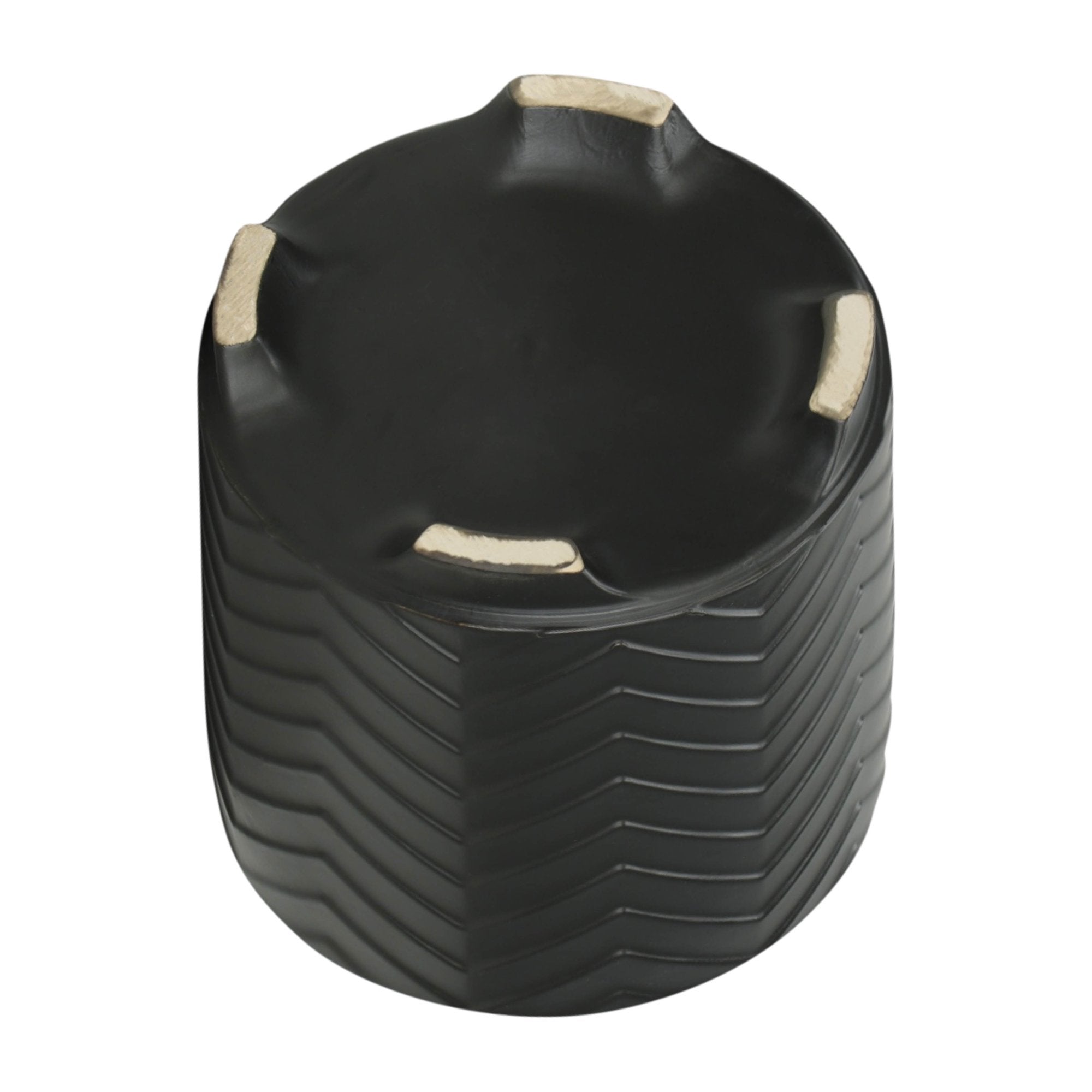 Chevron Matte Schwarzfußpflanzer 6x6