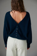 Barbara Button Back Kaschmir-Pullover