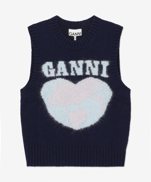 Herz Grafik Wolle Blend Sweater Vest