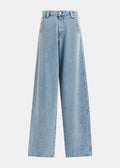 Hellblaue Jeans mit Strasssteinen