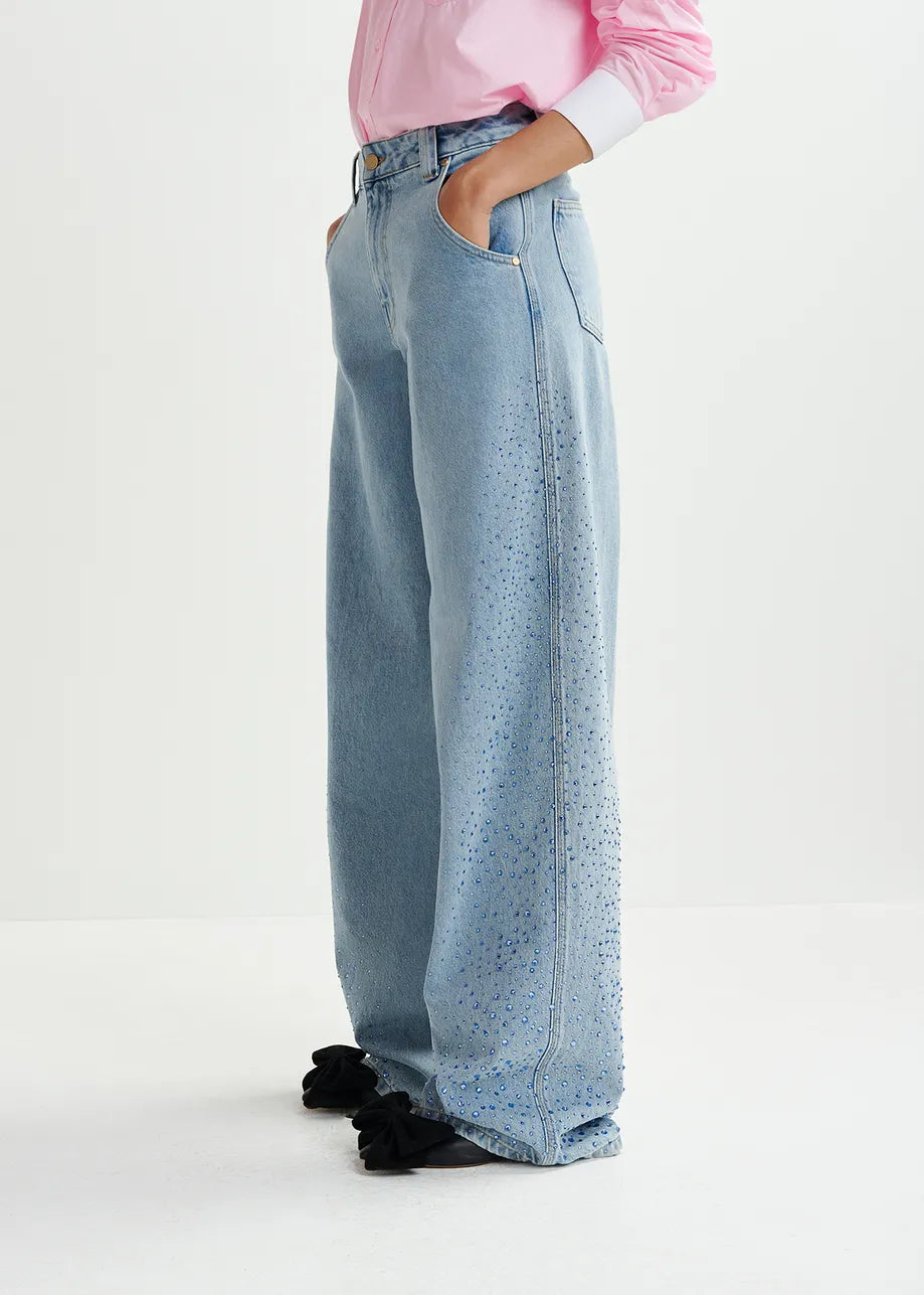 Hellblauer Strassstein Jean's