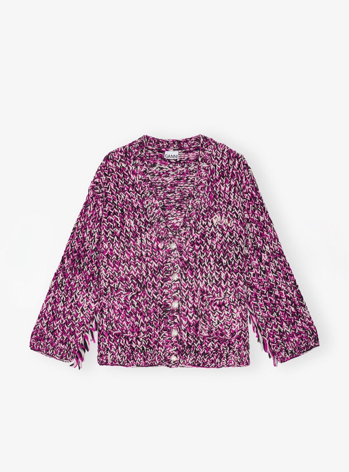 Fringe Wolle Handknit Cardigan