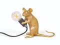 Goldplattierte Maus Resin Nachtlicht-Set von 3