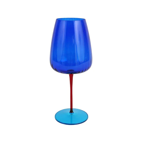 Pompidou Blaues Weinglas