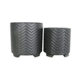 Chevron Matte Schwarzfußpflanzer 8x8