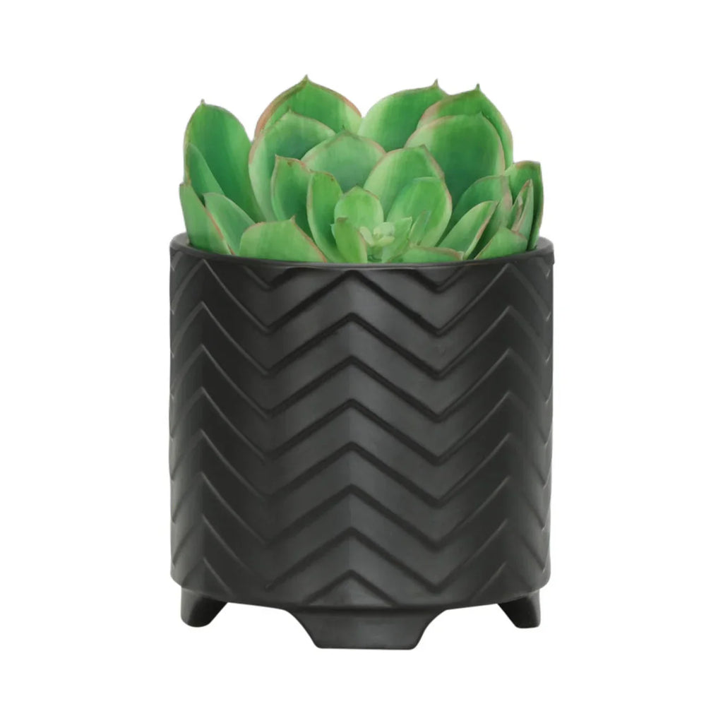 Chevron Matte Schwarzfußpflanzer 8x8